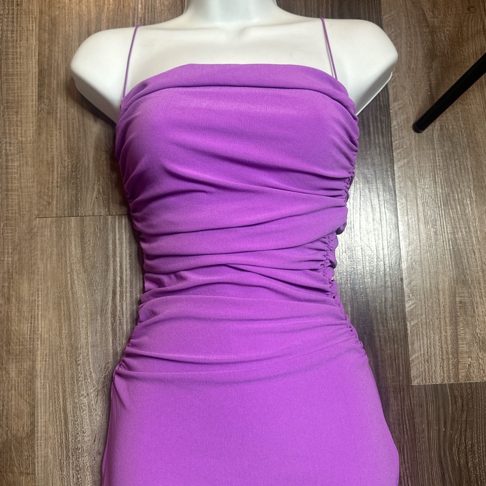 H&M Purple Ruched Dress